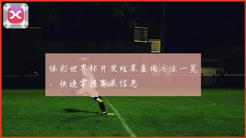 体彩世界杯开奖结果查询方法一览，快速掌握赛果信息